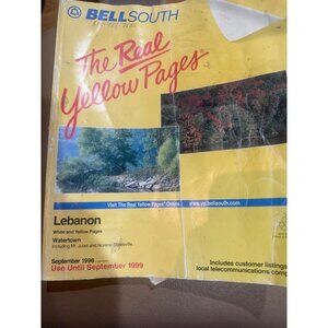 Vintage BellSouth The Real Yellow Pages Lebanon TN 1998-1999 Directory